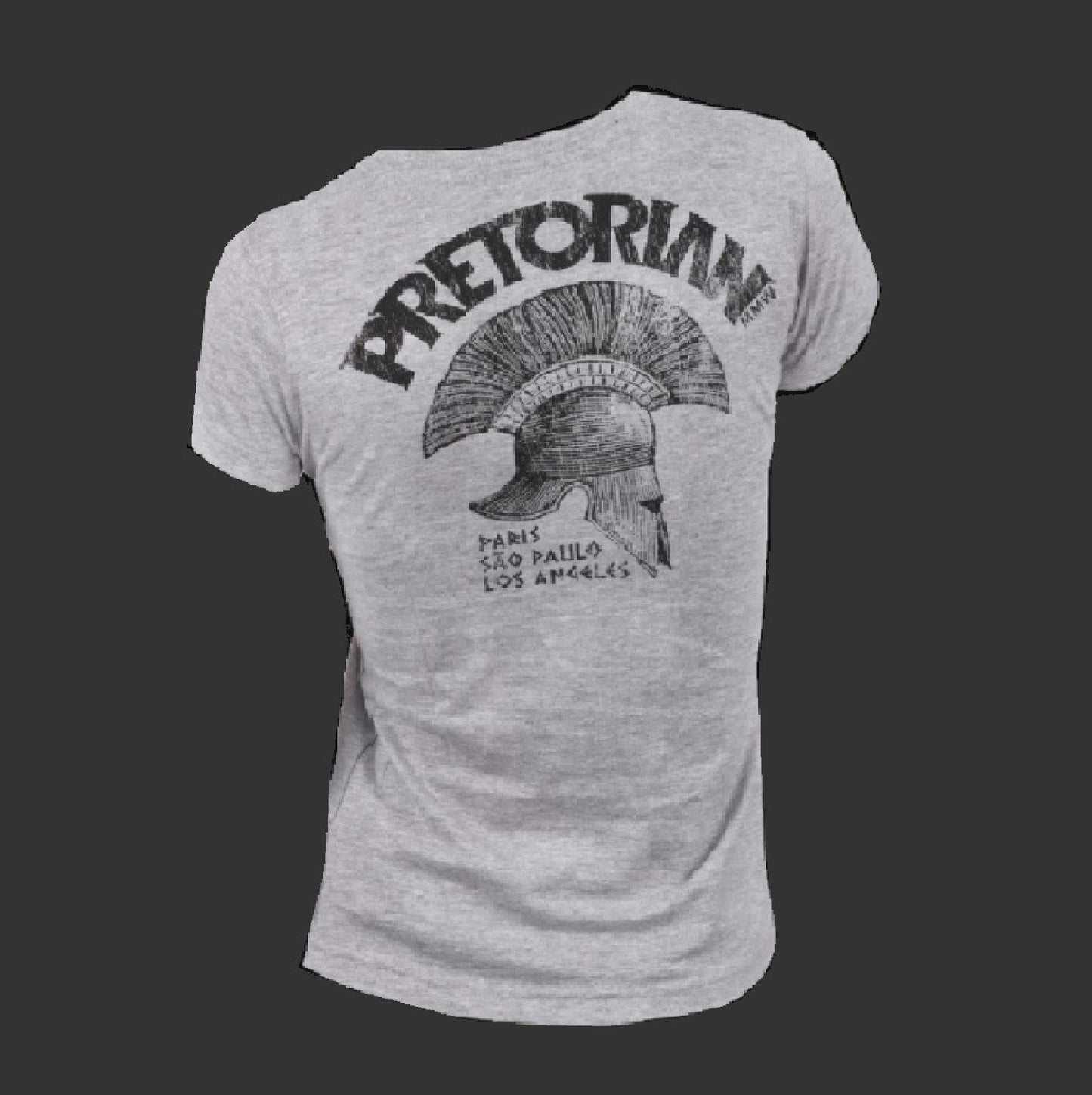 T-shirt Never Give Up Gris Chiné