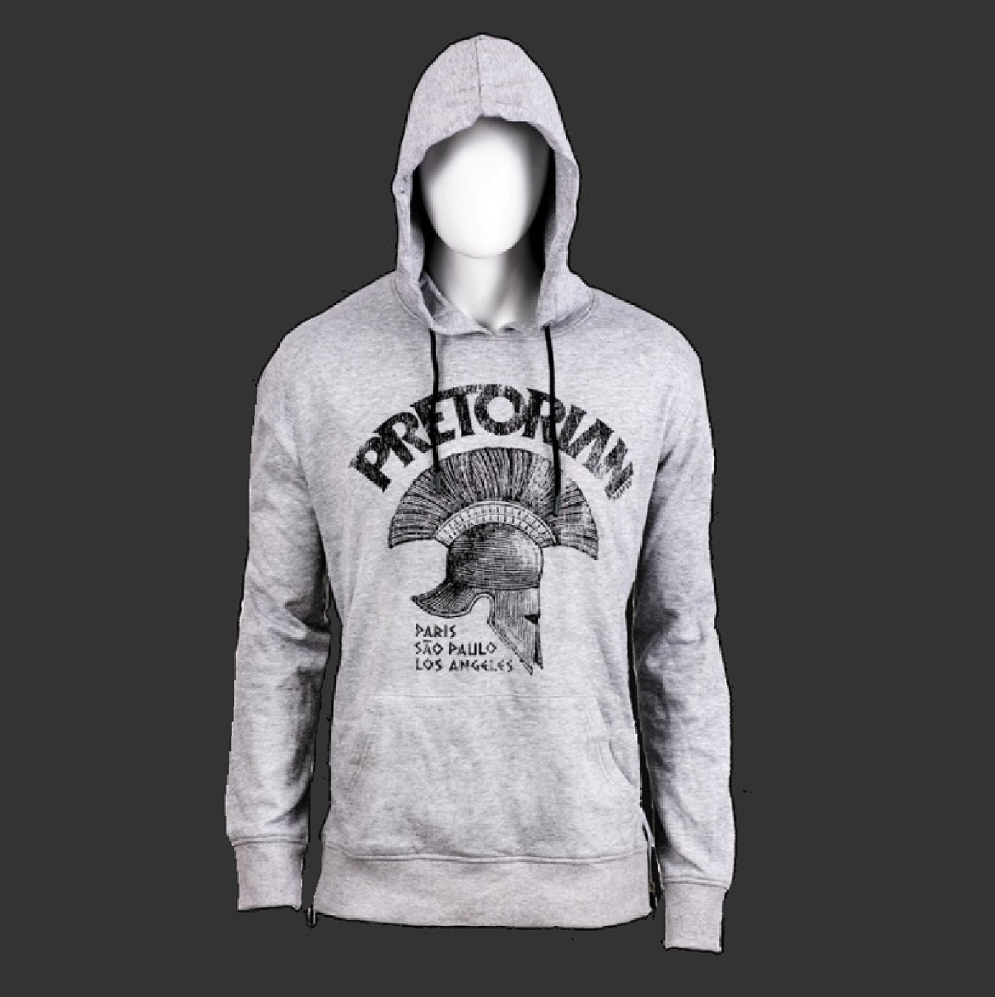 Sweat à capuche Kanguru Gris Chiné