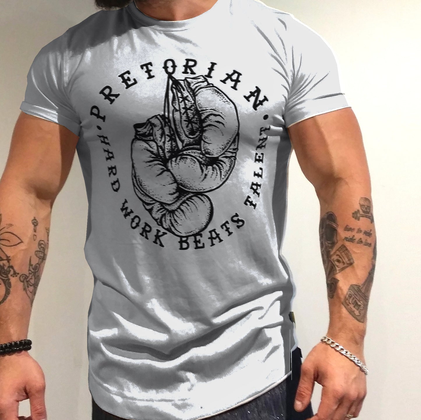 T-shirt Hard Work Gris Chiné