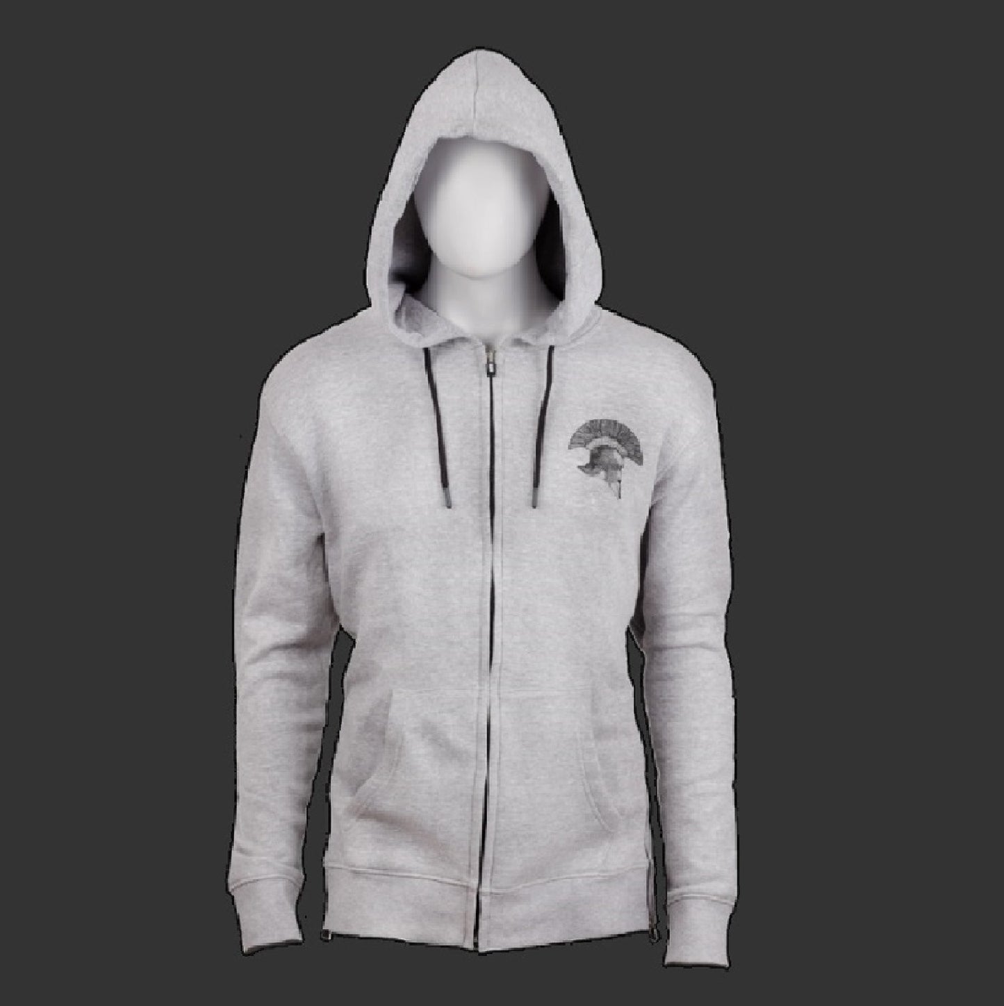 Sweat à capuche zippé Gris Chiné
