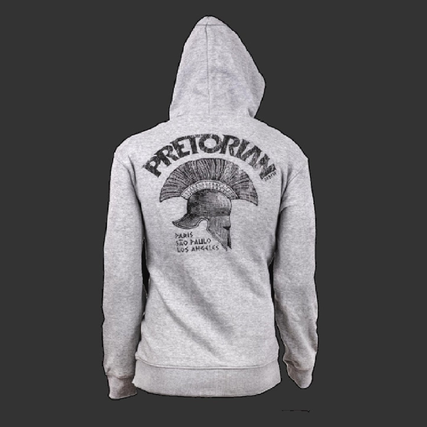 Sweat à capuche zippé Gris Chiné