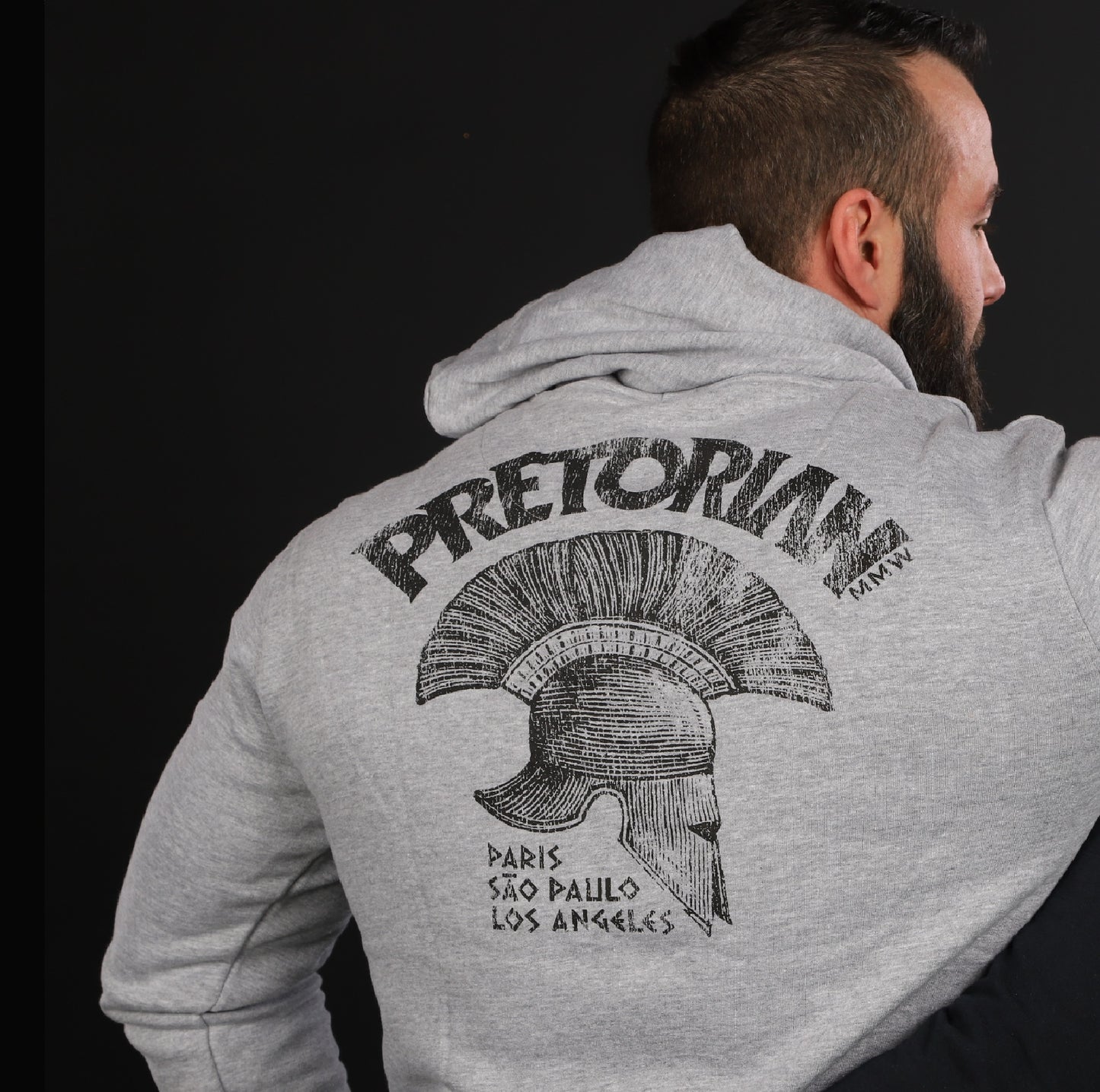 Sweat à capuche zippé Gris Chiné