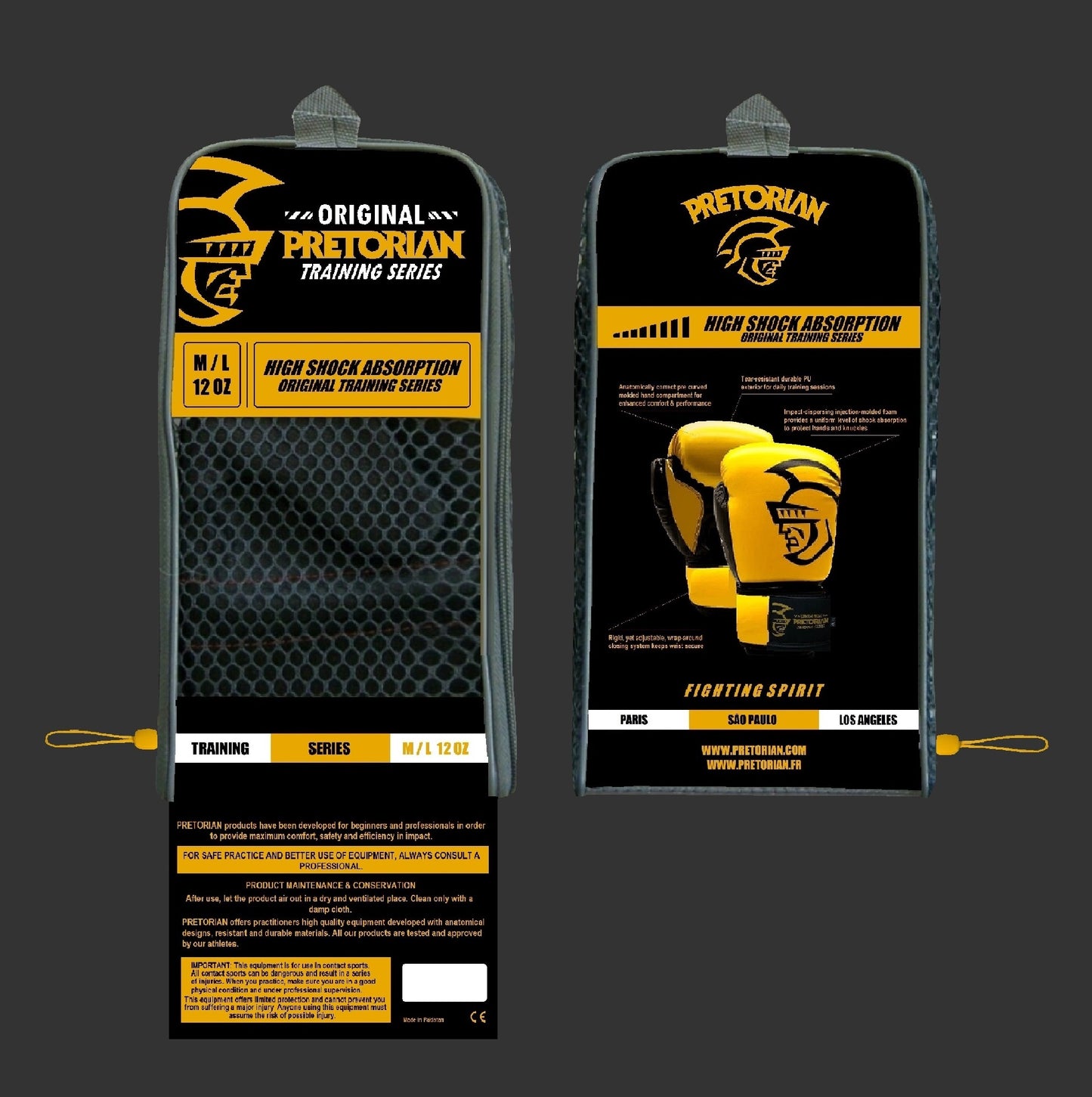 Gants de Boxe Training Series Yellow/Black