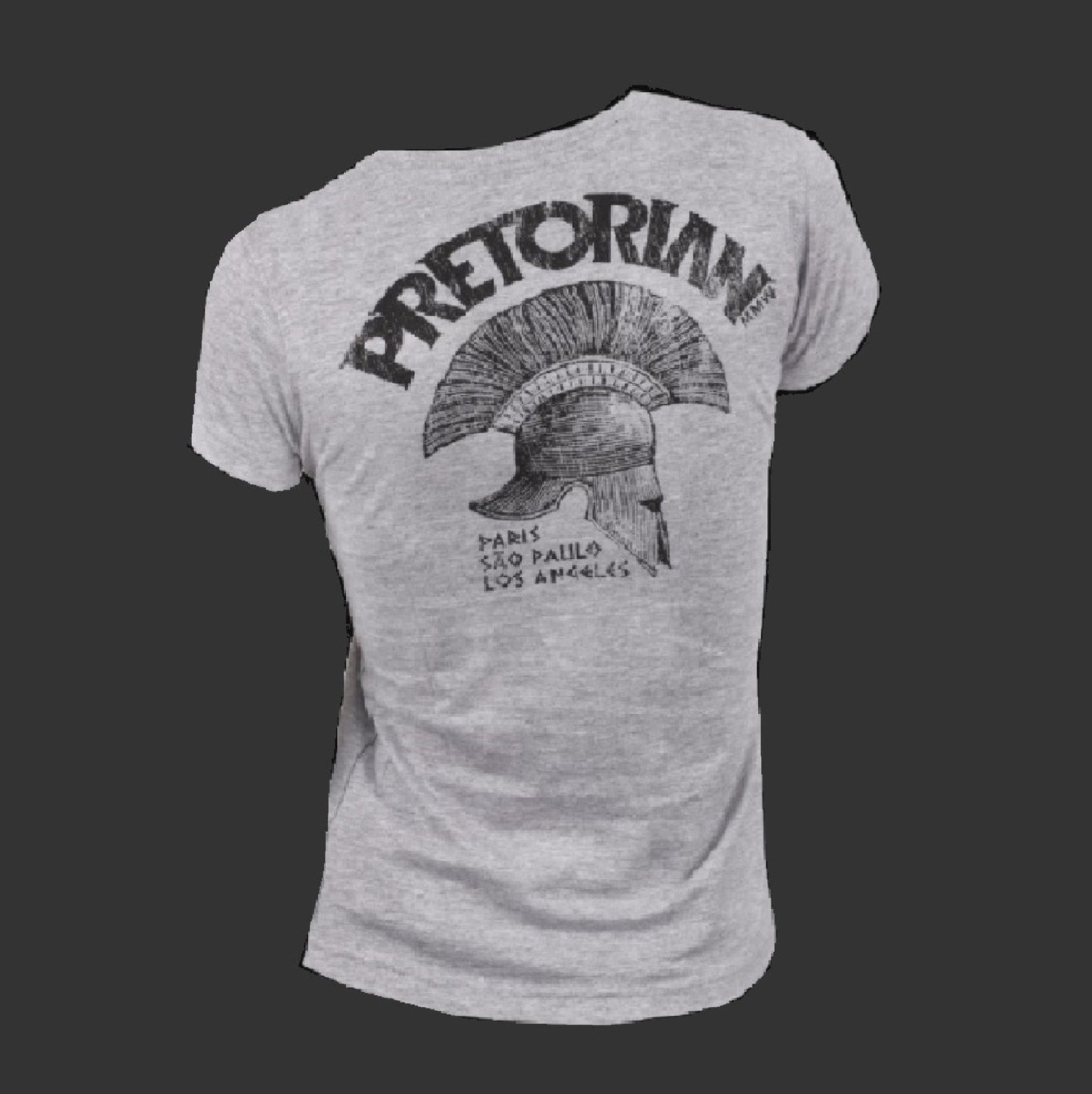 T-shirt Never Give Up Gris Chiné