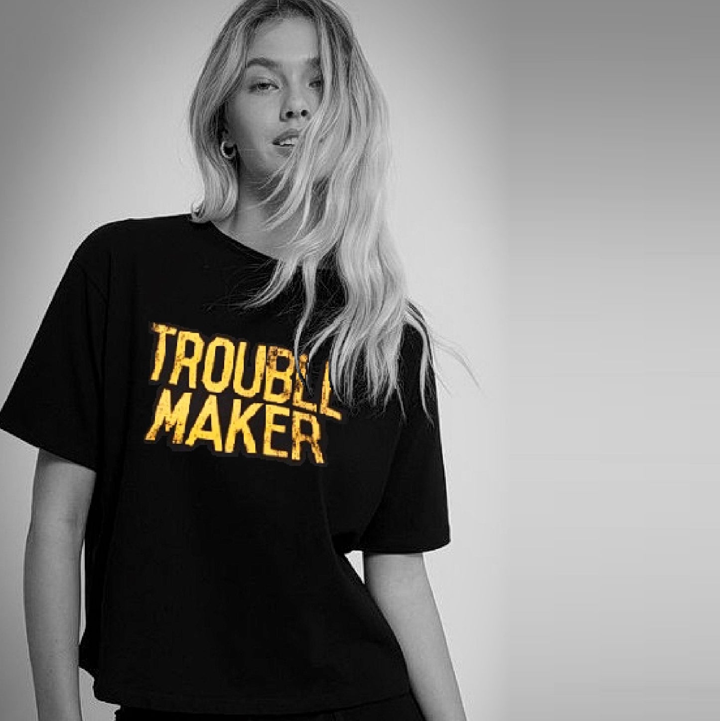 T-shirt Trouble Maker Noir